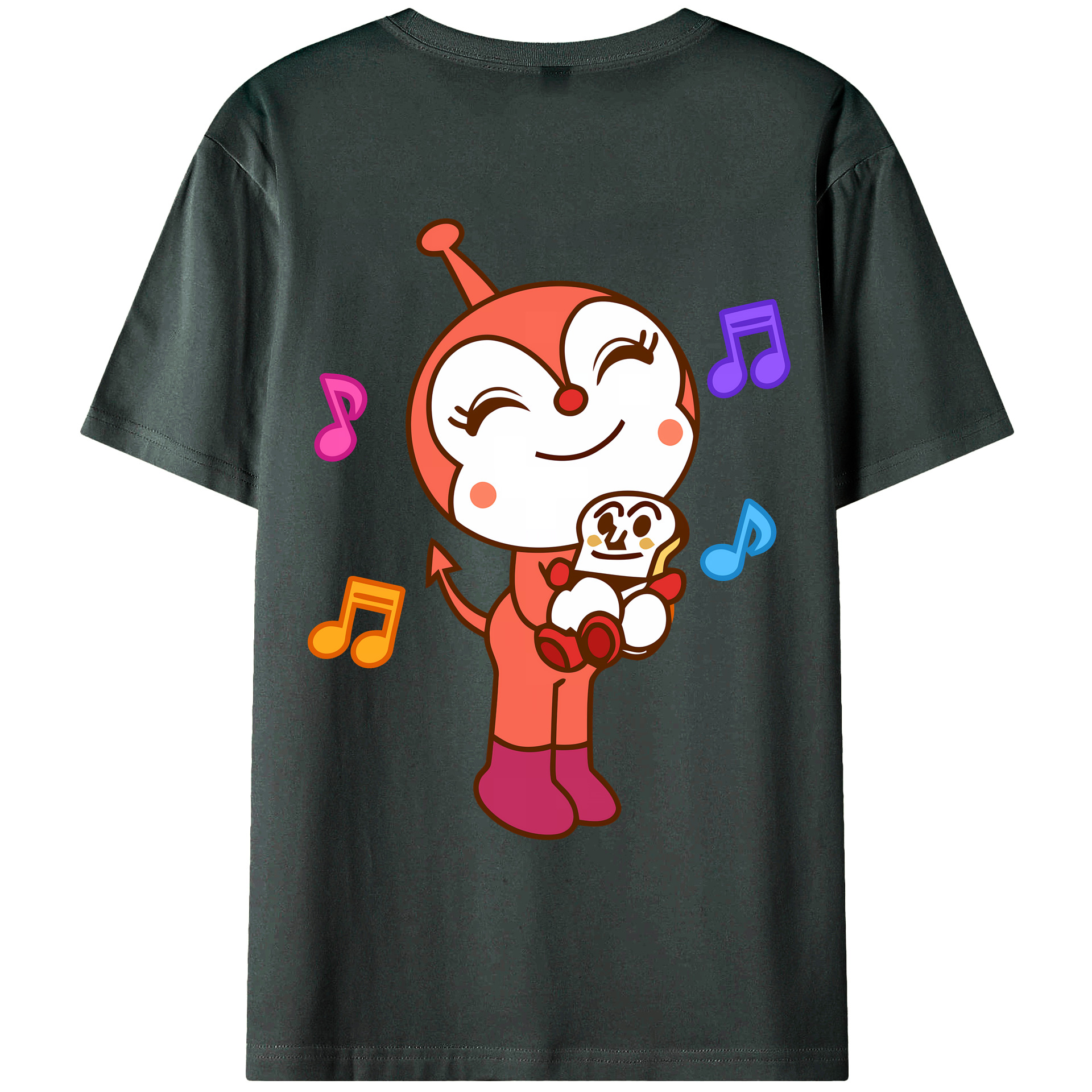 （画像用） アンパンマン Anpanman 綿100％ メンズ半袖Tシャツ（バックプリント） 通気性